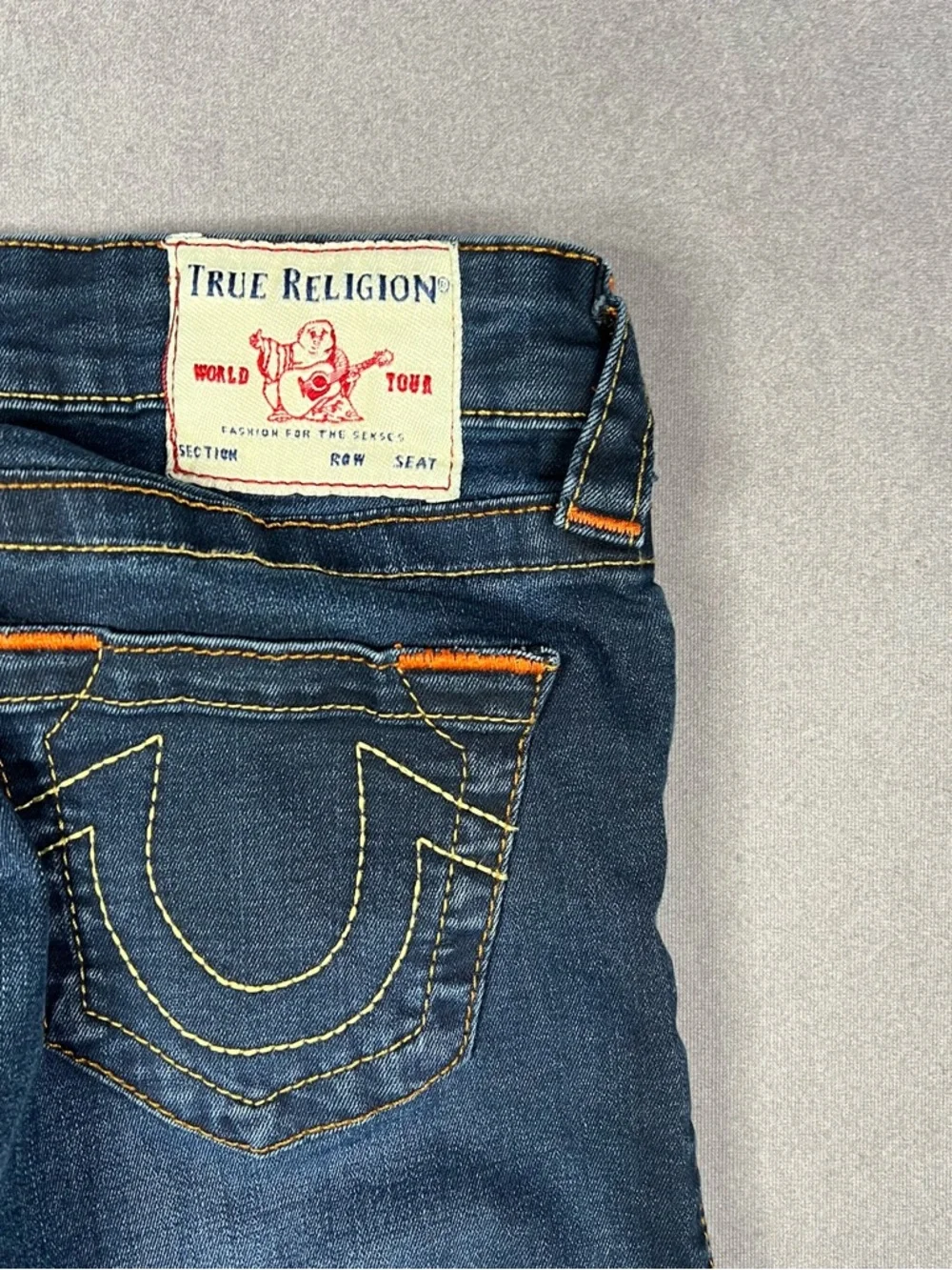 True Religion Dark Blue Flared Women's Jeans - Picture 4 of 5